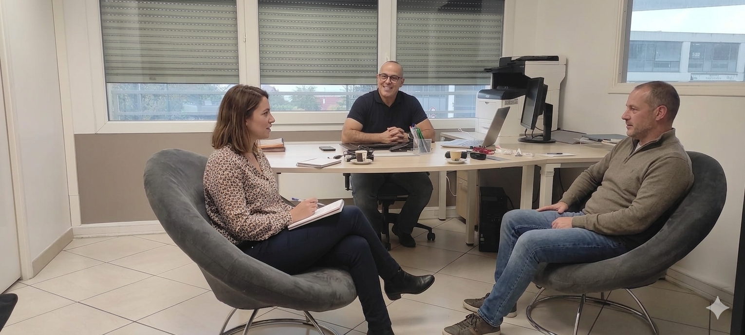Tayeb Ettayyache, coach ECA, en séance de coaching individuel dans son cabinet